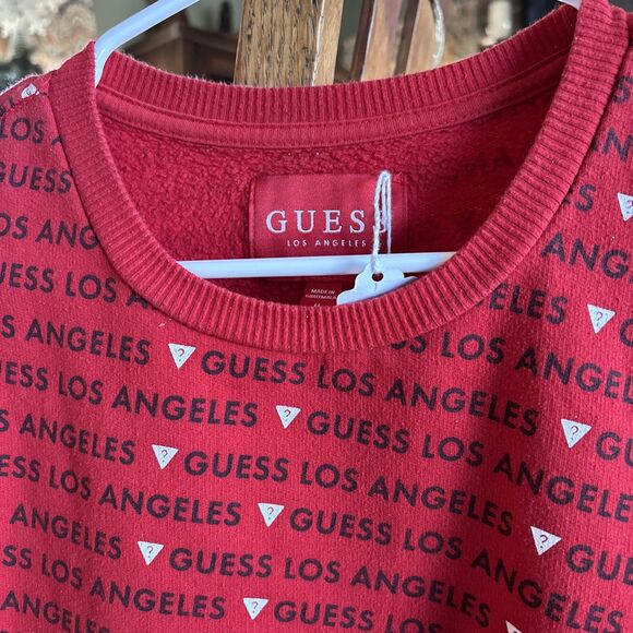 Vintage Guess Jeans USA Sweatshirt Womens Medium M Red Y2K Crewneck - Picture 3 of 7